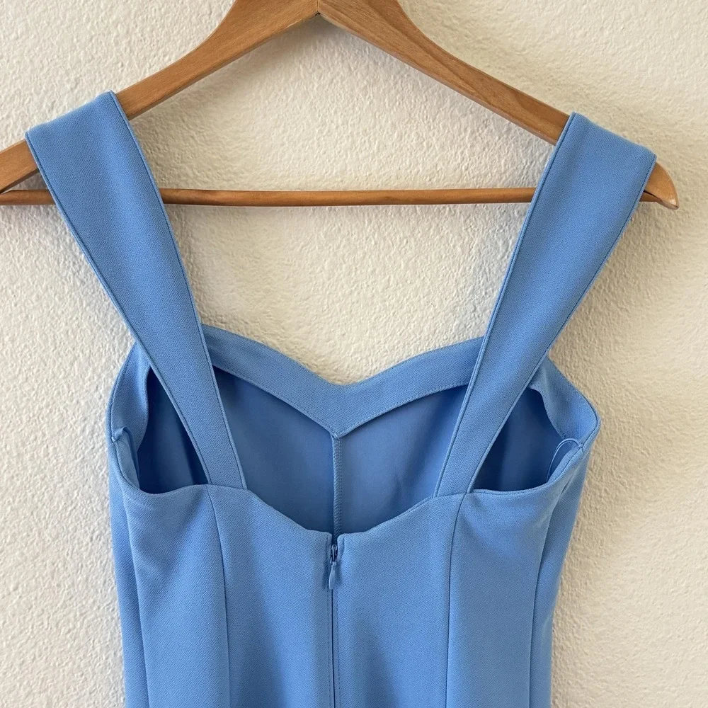 Abercrombie & Fitch Wide Strap Corset Midi‎ Dress S Blue Maxi Formal Wedding NWT